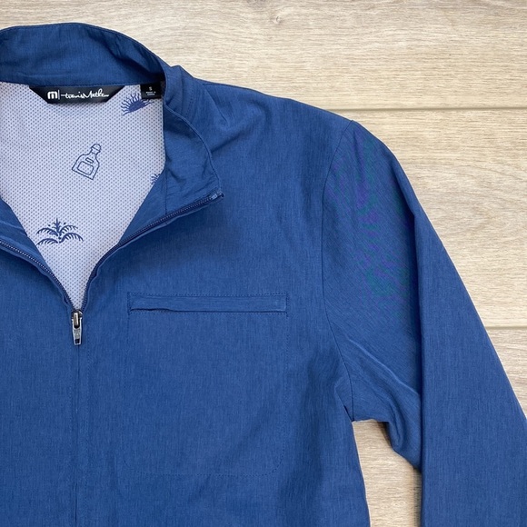 Travis Mathew Stormchaser Lightweight Windbreaker Jacket Golf full zip Blue‎ - Picture 4 of 16